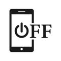 A digital detox. No phone, turn off phone sign icon, vector illustration. Flat design Royalty Free Stock Photo